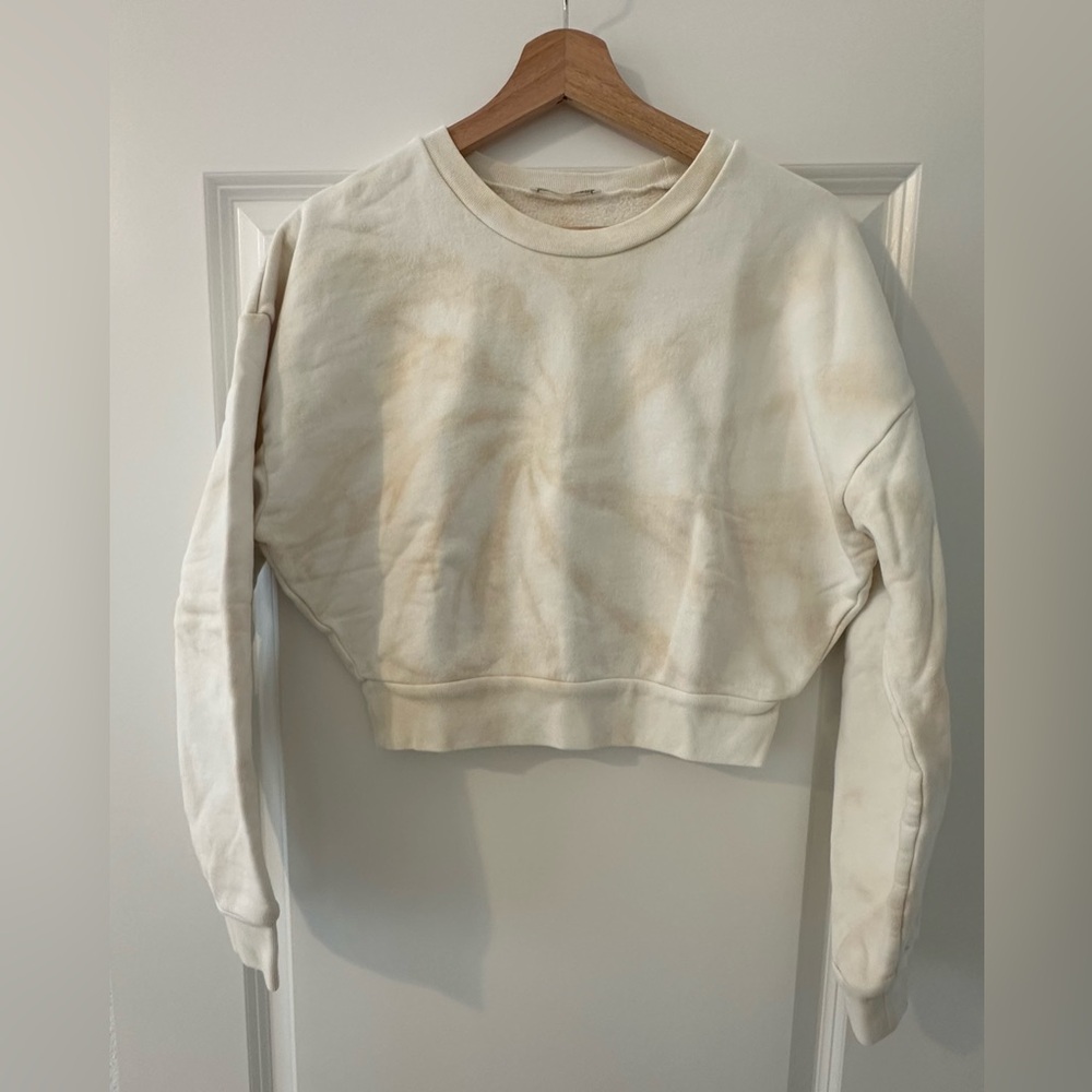Reformation Hunter Tie Dye Crewneck Cropped Sweatshirt